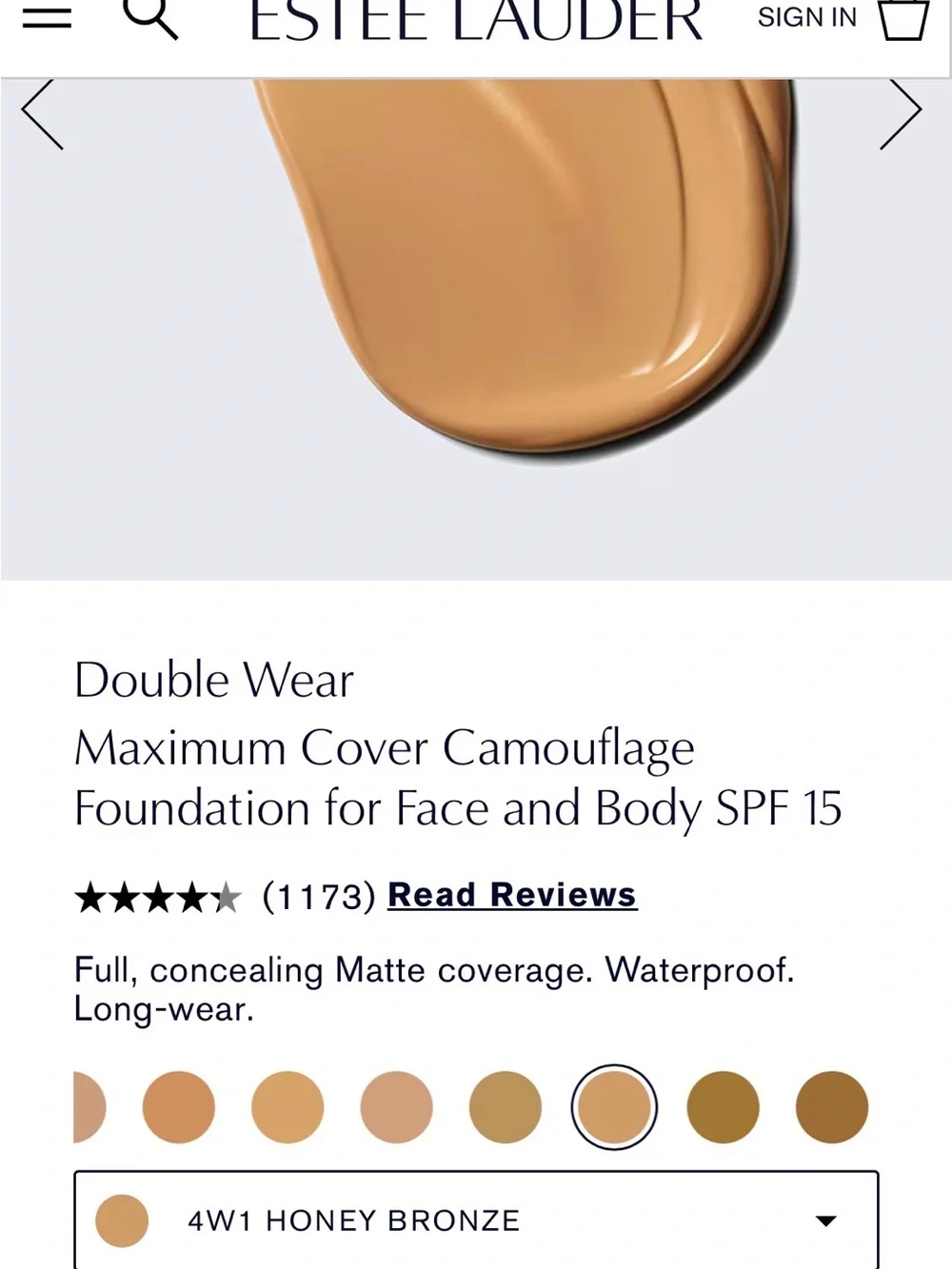 4W1 Estée Lauder Double Wear Maximum Cover Camouflage Makeup for Face and Body